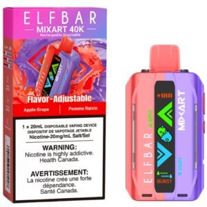 elf bar mixart 40k disposable vape apple grape