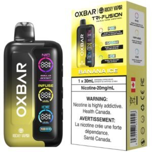 rocky vapor oxbar tri fusion disposable vape banana ice