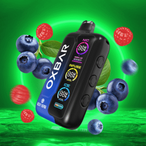 rocky vapor oxbar tri fusion disposable vape blueberry raspberry