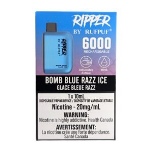 rufpuf ripper 6000 disposable bomb blue razz ice