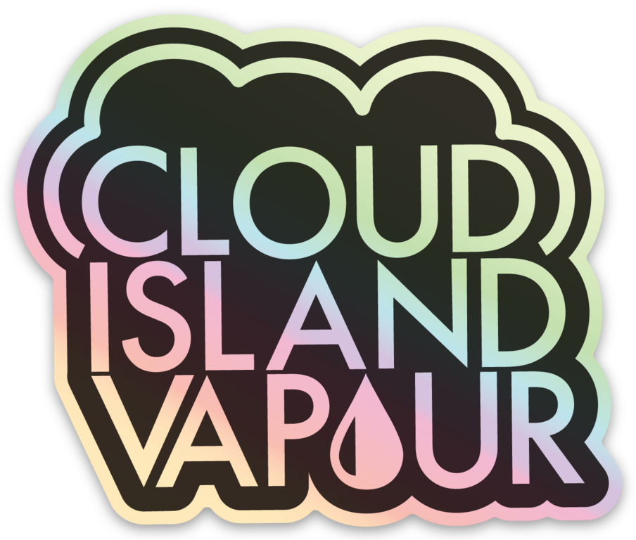holographic sticker cloud island vapour holographic sticker cloud island vapour