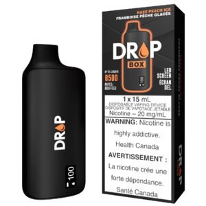 drop box disposable razz peach ice