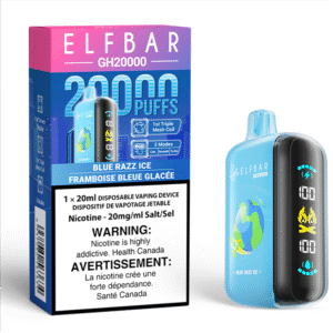 elf bar gh20000 disposable vape blue razz ice
