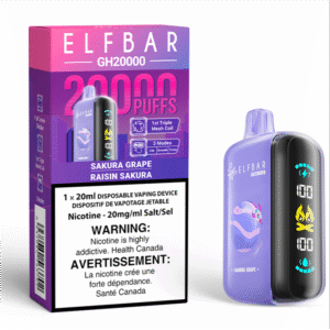 elf bar gh20000 disposable vape sakura grape