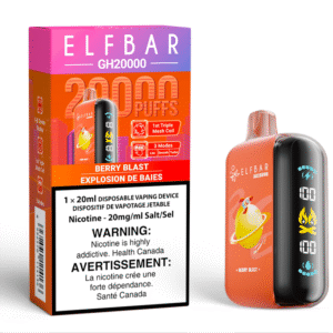 elf bar gh20000 disposable vape berry blast
