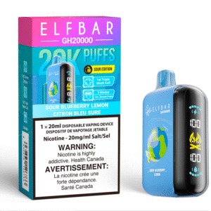 elf bar gh20000 disposable vape sour blueberry lemon