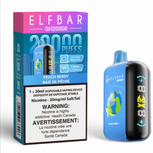 elf bar gh20000 disposable vape peach berry