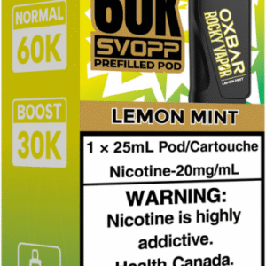 rocky vapor oxbar svopp 60k pod pack lemon mint