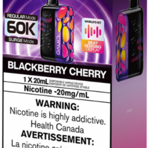 linvo rave 60000 pro disposable vape blackberry cherry