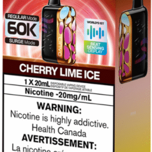 linvo rave 60000 pro disposable vape cherry lime ice