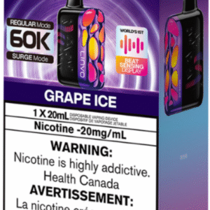 linvo rave 60000 pro disposable vape grape ice