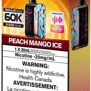 linvo rave 60000 pro disposable vape peach mango ice