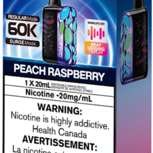 linvo rave 60000 pro disposable vape peach raspberry