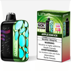 linvo rave 60000 pro disposable vape apple kiwi ice