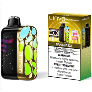 linvo rave 60000 pro disposable vape banana ice