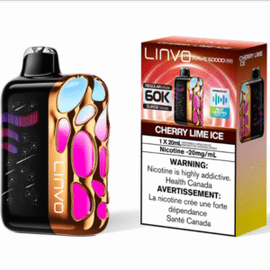 linvo rave 60000 pro disposable vape cherry lime ice