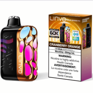 linvo rave 60000 pro disposable vape cranberry orange