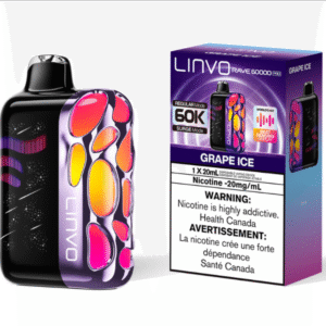 linvo rave 60000 pro disposable vape grape ice