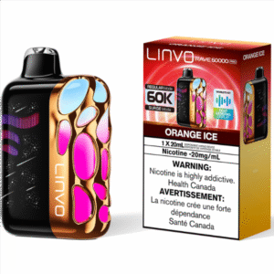 linvo rave 60000 pro disposable vape orange ice