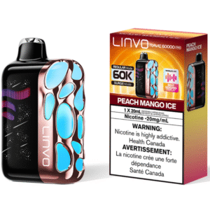linvo rave 60000 pro disposable vape peach mango ice
