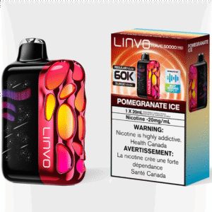 linvo rave 60000 pro disposable vape pomegranate ice