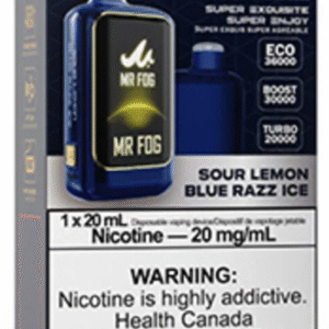 mr fog nova 36k disposable vape sour lemon blue razz ice