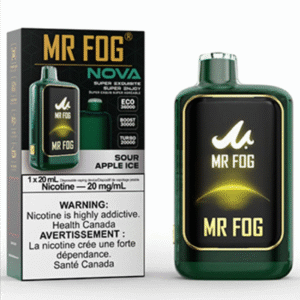 mr fog nova 36k disposable vape sour apple ice