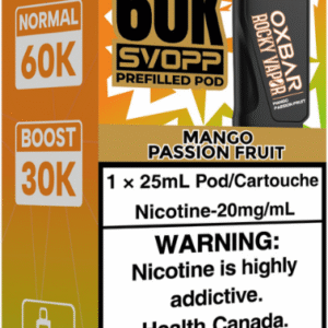 rocky vapor oxbar svopp 60k pod pack mango passion fruit