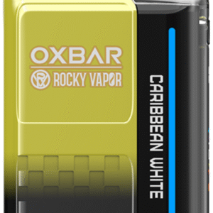 rocky vapor oxbar m20k disposable vape caribbean white