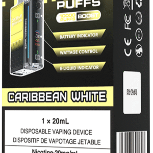 rocky vapor oxbar m20k disposable vape caribbean white