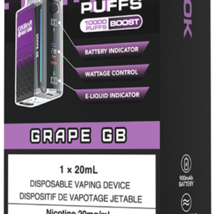 rocky vapor oxbar m20k disposable vape grape gb