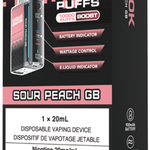 rocky vapor oxbar m20k disposable vape sour peach gb