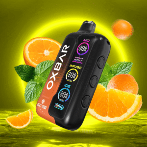 rocky vapor oxbar tri fusion disposable vape orange ice