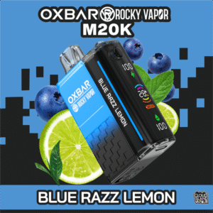 rocky vapor oxbar m20k disposable vape blue razz lemon