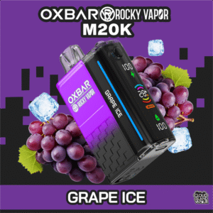 rocky vapor oxbar m20k disposable vape grape ice