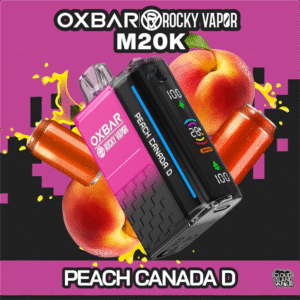 rocky vapor oxbar m20k disposable vape peach canada d