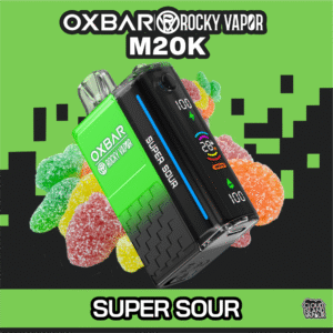 rocky vapor oxbar m20k disposable vape super sour