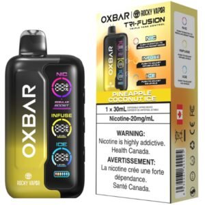 rocky vapor oxbar tri fusion disposable vape pineapple coconut ice