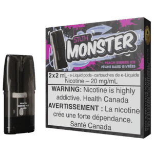 stlth monster pod pack peach berries ice