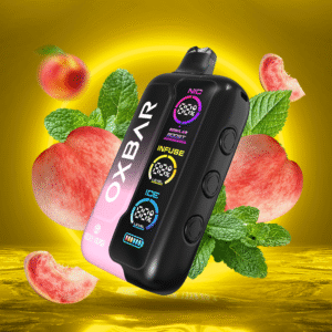 rocky vapor oxbar tri fusion disposable vape peach ice