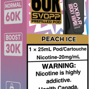 rocky vapor oxbar svopp 60k pod pack peach ice