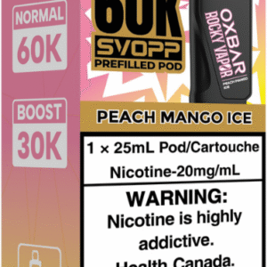 rocky vapor oxbar svopp 60k pod pack peach mango ice