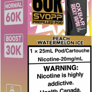 rocky vapor oxbar svopp 60k pod pack peach watermelon ice