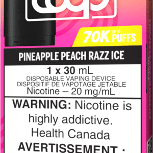 stlth loop max 70k pod pack pineapple peach razz ice