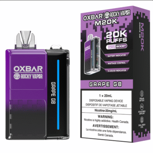 rocky vapor oxbar m20k disposable vape grape gb