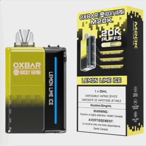 rocky vapor oxbar m20k disposable vape lemon lime ice