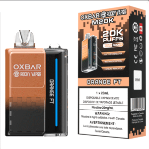 rocky vapor oxbar m20k disposable vape orange ft