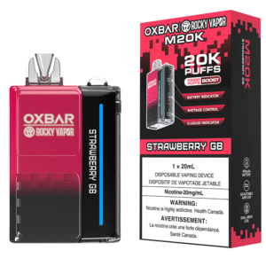 rocky vapor oxbar m20k disposable vape strawberry gb
