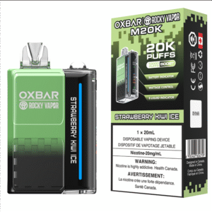 rocky vapor oxbar m20k disposable vape strawberry kiwi ice