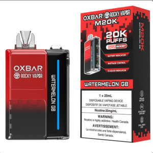rocky vapor oxbar m20k disposable vape watermelon gb